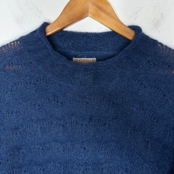 ESPRIT Vintage Knit Sweater Dress Womens Size Small Mohair Winter Retro Comfy - Picture 4 of 7